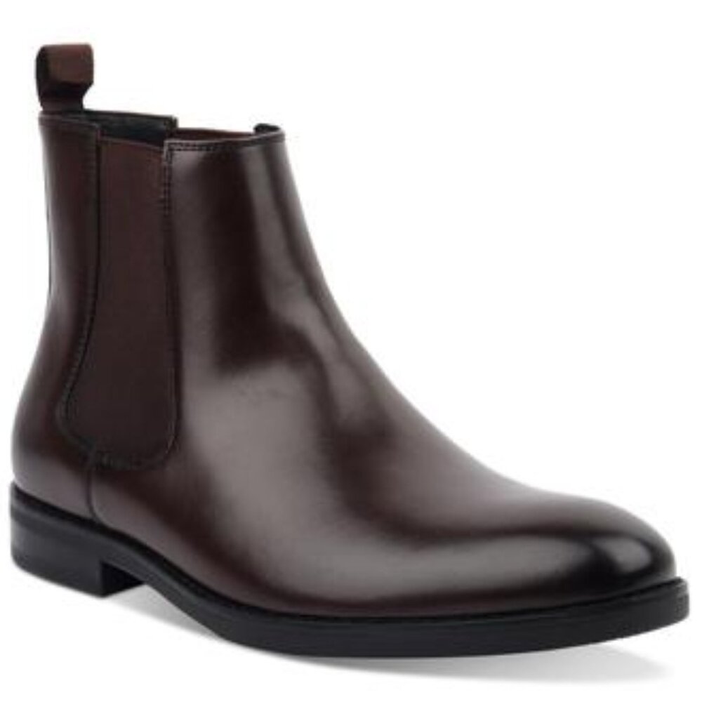 299) Alfani Men's Faux-Leather Pull-on Chelsea Boots size 11.5